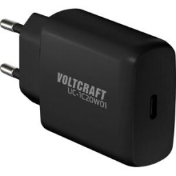 VOLTCRAFT UC-1C20W01 Chargeur USB 20 W 1x USB-C® Power Delivery, Power Delivery 3.0 noir intérieure GaN
