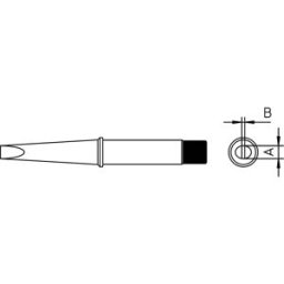 Weller 4CT6E8-1 Panne de fer à souder forme de burin, droite Taille de la panne 7 mm Contenu 1 pc(s)