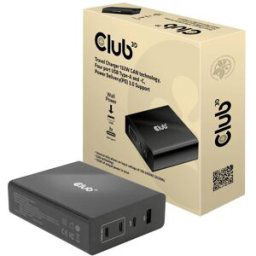 Club 3D CAC-1906 Alimentation PC portable 132 W 3x USB-C®, 1x USB-A Power Delivery noir intérieure GaN, USB Power Delivery (USB-PD)