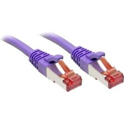 LINDY 47829 RJ45 Câble réseau, câble patch CAT 6 S/FTP 15.00 m violet avec cliquet dencastrement 1 pc(s)