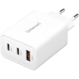 Intenso W65ACC GaN Chargeur USB 65 W 1x USB-A, 2x USB-C® Power Delivery blanc intérieure GaN, USB Power Delivery (USB-PD)