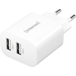 Intenso W24AA Chargeur USB 24 W 2x USB-A blanc intérieure