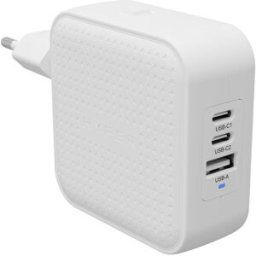 HYPER HyperJuice® 70W USB-C Adaptateur de voyage 70 W 1x USB-A, 2x USB-C® blanc GaN, avec adaptateur pour lEurope, avec adaptateur UK, avec adaptateur USA