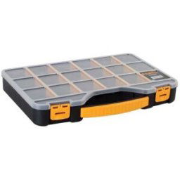Mallette de rangement Velleman OMR18 (L x l x H) 415 x 286 x 61 mm Nombre de compartiments: 18 1 pc(s)
