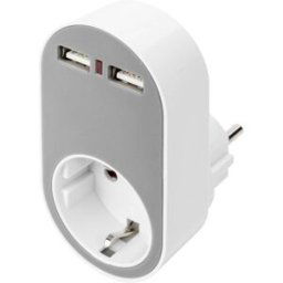 Digitus DA-70617 Adaptateur 2x USB-A gris intérieure