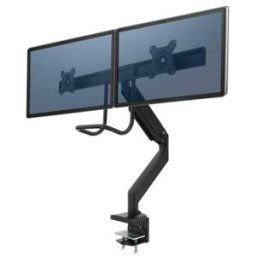 Bras support écran double à barre transversale Fellowes - Noir