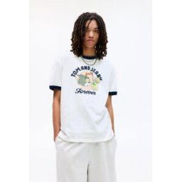 Pull&Bear T-Shirt Tom & Jerry Blanc cassé M male