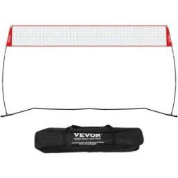 VEVOR Filet d'Entraînement de Volley-Ball Autoportant pour Utilisation Intérieure ou Extérieure, Système de Filet Portable à Hauteur Réglable avec Sac de Transport, pour Frapper Servir des Exercices