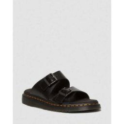 DR MARTENS Sandales Josef en Cuir À Boucles en Noir, Taille: 43