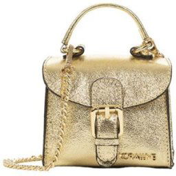 Sac Cerises D’amour sac à main en cuir laminé Doré
