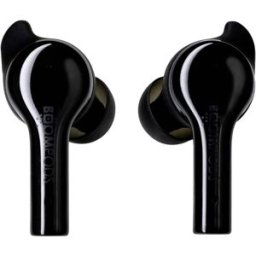 Boompods Bassline GO Écouteurs intra-auriculaires Bluetooth noir micro-casque, volume réglable, résistant à la sueur, commande tactile