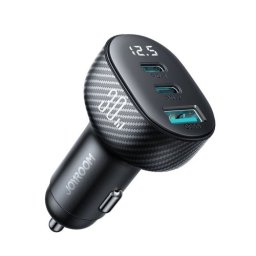 Joyroom Car Charger with Digital Display, C+C+U, 30W, Black (JR-CCD04)