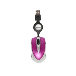 Verbatim Go mini optical Souris de voyage, Pink 49021