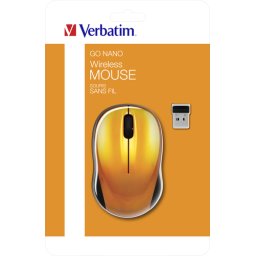 Verbatim Go Nano Wireless souris sans fil, orange 49045