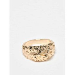 ASOS DESIGN - Bague texturÃ©e effet fondu Ã dÃ©tail coquillage - DorÃ© DorÃ© L female