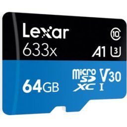 Lexar Microsd Blue Uhs-I 633x 64gb V30