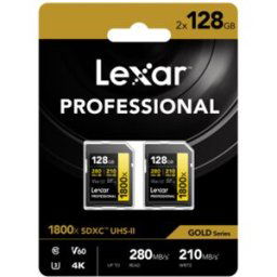 Lexar Bipack Sd Pro Gold Uhs-Ii 1800x 128g V60