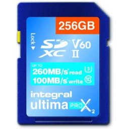 Integral Sdxc 256gb Cl10 Uhs2 U3v60 260mb/100mb/s