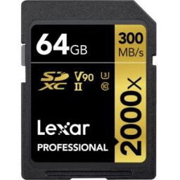 Lexar Sdxc Pro Gold Uhs-Ii 2000x 64gb V90