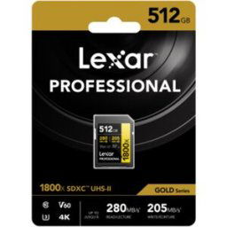 Lexar Sd Pro Gold Uhs-Ii 1800x 512gb V60