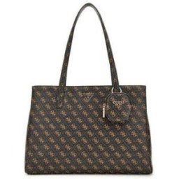 Sac Bandouliere Guess Bandoulière Alanna QG900623 Brown Logo Marron