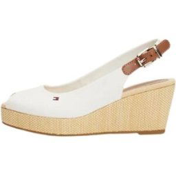 Chaussures escarpins Tommy Hilfiger Sandales compensees Ref 62750 YBL Ecru Beige