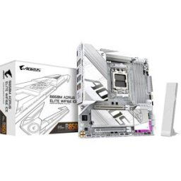 Gigabyte B850M A ELT WF6E ICE Carte mère Socket (PC) AMD® AM5 Facteur de forme (détails) Micro-ATX Chipset de la carte mère AMD® B850