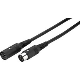 MIDI Rallonge JTS D7P-20 (1 x MIDI mâle - 1 x MIDI femelle) noir 20.00 m