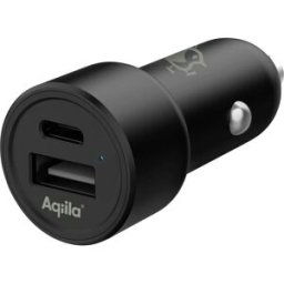 Aqiila CC2 Adaptateur de charge 32 W 1x USB-A, 1x USB-C® Quick Charge 3.0, Power Delivery noir pour voiture, pour camion USB Power Delivery (USB-PD), chargeur