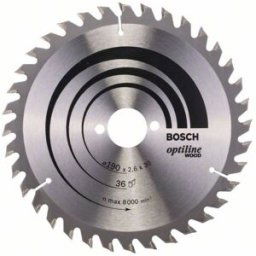 Bosch Accessories Optiline 2608640616 Lame de scie circulaire au carbure 190 x 30 x 2.6 mm Nombre de dents: 36 1 pc(s)