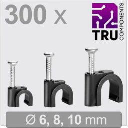 TRU COMPONENTS T24CA130 Cavalier TC-13448472 Plage de Ø du faisceau 3 à 10 mm noir 300 pc(s)
