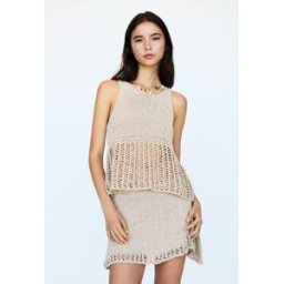 Pull&Bear Top En Maille Ajouré En Bas Corde M female