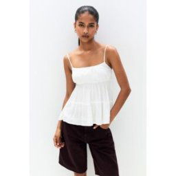 Pull&Bear Top Blanc Brodé Blanc M female