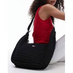 Tommy Jeans - Grand sac bandouliÃ¨re matelassÃ© - Noir Noir One Size female
