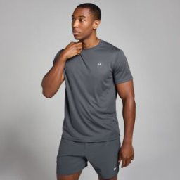 MyProtein T-shirt d’entraînement texturé MP Active pour hommes – Gris foncé - S