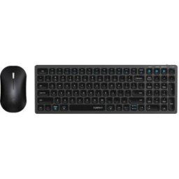 Styletech Silent Multi-Mode Bluetooth Wireless Mouse And Keyboard Bundle For Pc & Mac - Black Noir Taille unique Unisex