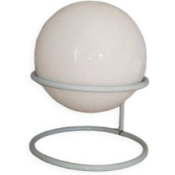 Lampe globe vintage 1980 blanc 15x15x15