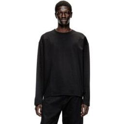 Diesel - T-shirt à manches longues avec empiècements - T-Shirts - Homme - Noir XL