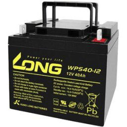 Long WPS40-12 WPS40-12 Batterie au plomb 12 V 40 Ah plomb (AGM) (l x H x P) 199 x 171 x 166 mm raccord à vis M6 certification VdS, auto-décharge réduite, sans