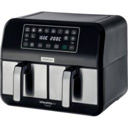 Kenwood Home Appliance HFM20.000MB Friteuse à air chaud 8 l 1700 W fonction minuteur, revêtement anti-adhésif noir,argent