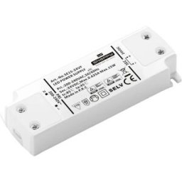 Dehner Elektronik SE 15-24VF (24VDC) Transformateur pour LED, Driver de LED à tension constante 15 W 0.625 A 24 V/DC homologué pour les meubles, protection
