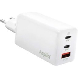 Aqiila W3 Chargeur USB 65 W 1x USB-A, 2x USB-C® Power Delivery, Quick Charge 3.0, QC 4+ blanc intérieure