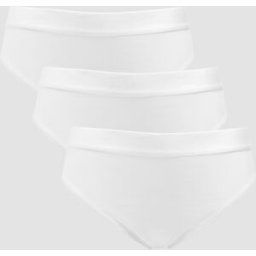Culotte de style bikini taille mi-haute MP pour femmes (lot de 3) – Blanc - S