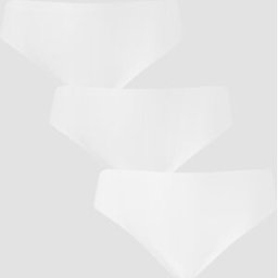 Culotte discrète de style bikini taille mi-haute MP pour femmes (lot de 3) – Blanc - XS