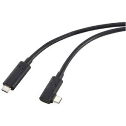 Renkforce fibre de verre Câble USB-C USB 3.2 Gen2 USB-C® mâle coudé dun côté 10.00 m noir RF-5625884