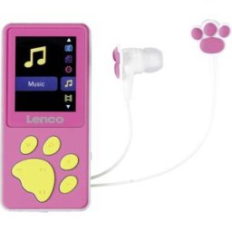 Lecteur CD portable Lenco Xemio-560PK - MP3-/MP4-Player mit 8GB Speicher Pink rose