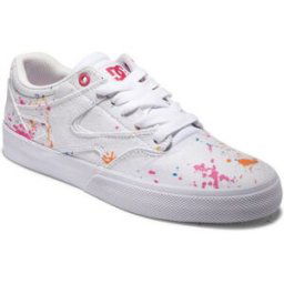 Chaussures de Skate DC Shoes KALIS VULC white splatter Blanc