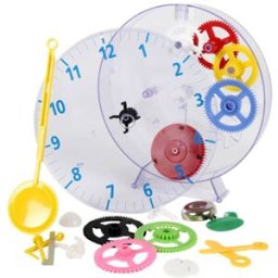 Kit dapprentissage horloge murale Techno Line Model kids clock mécanique 20 cm x 3.5 cm transparent