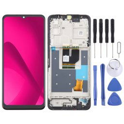 Pour T-Mobile Revvl 7 5G TMRV075G Écran LCD Numériseur Assemblage complet avec cadre (Noir)