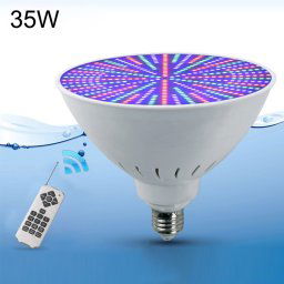 Ampoule de piscine à LED en plastique ABS, lumière sous-marine, couleur de la lumière: télécommande colorée +18 boutons (35W)